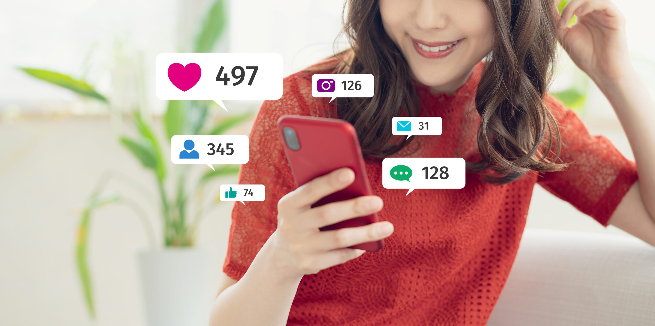 オンライン特典会のやり方をイメージしたスマートフォンで応援ギフトを送る様子